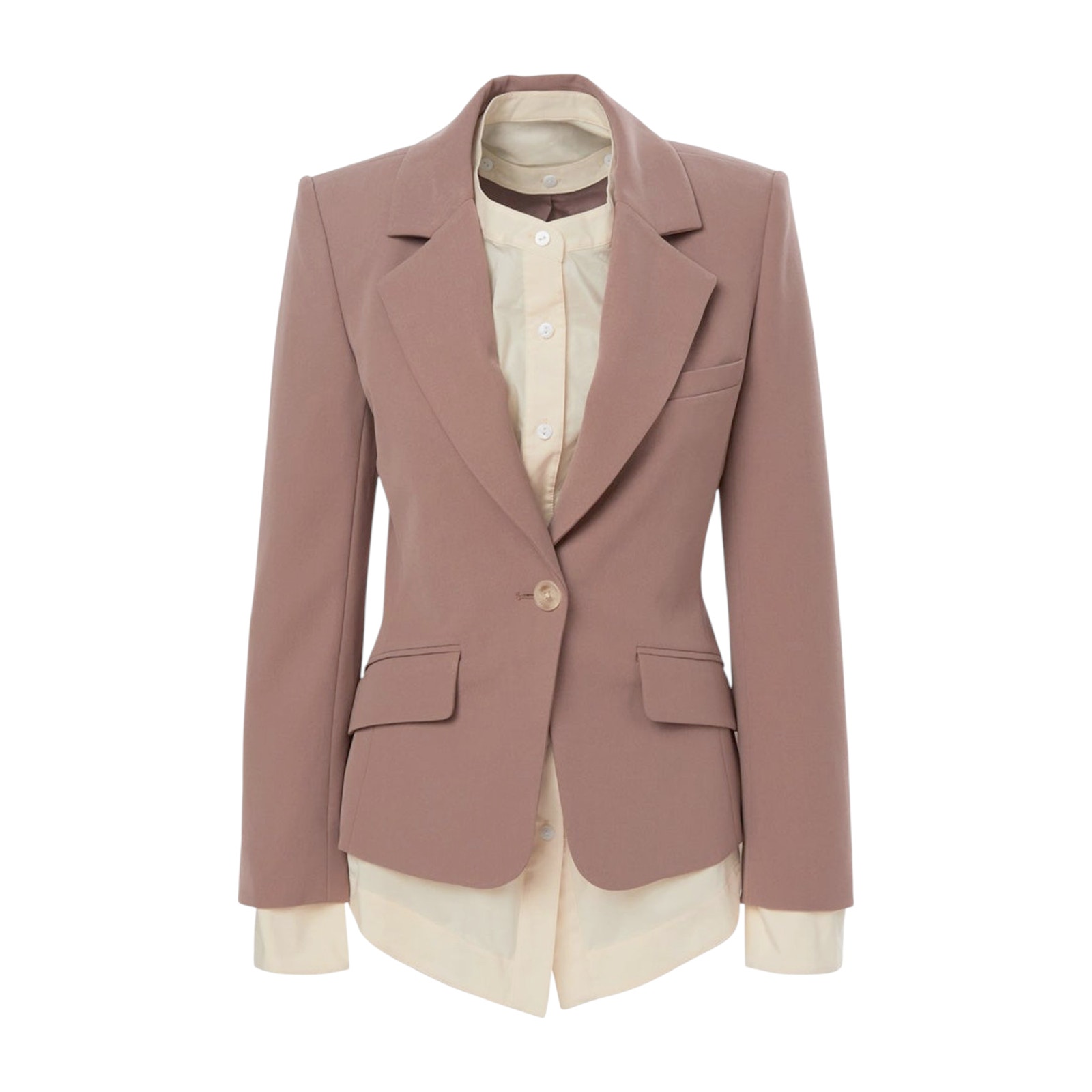 Jonathan Simkhai Jubilee Transitional Blazer In Teak & Parchment 6|M